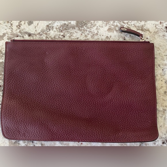 Fendi green telephone graphic oversized clutch - Picture 9 of 11